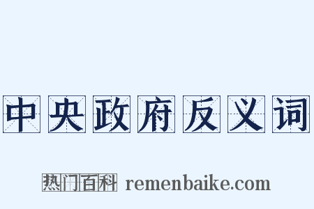 中央政府反义词是什么意思的图片